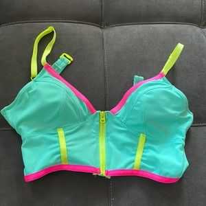 Victoria secret zip up bikini top